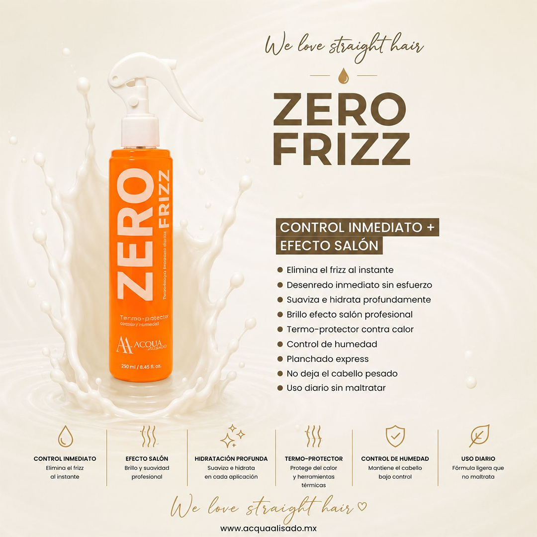 ZERO FRIZZ + Liso express en minutos. Suavidad y brillo al instante.