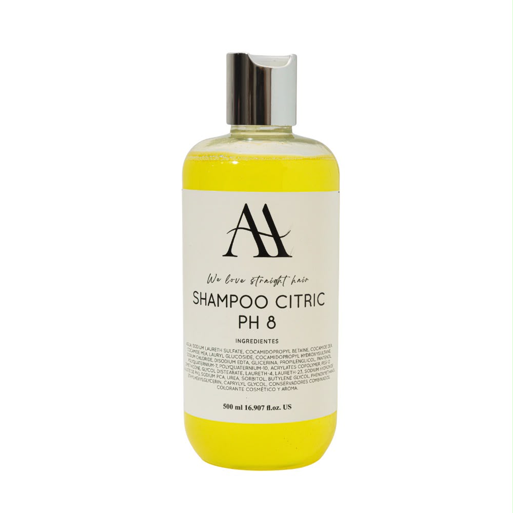 SHAMPOO PH 8 CITRIC+ Limpieza profunda profesional para preparar el cabello al alisado perfecto.