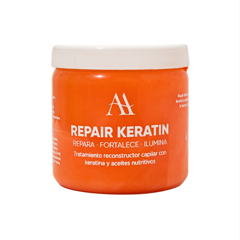 REPAIR KERATIN + Reparación intensa para un cabello fuerte, brillante y saludable.